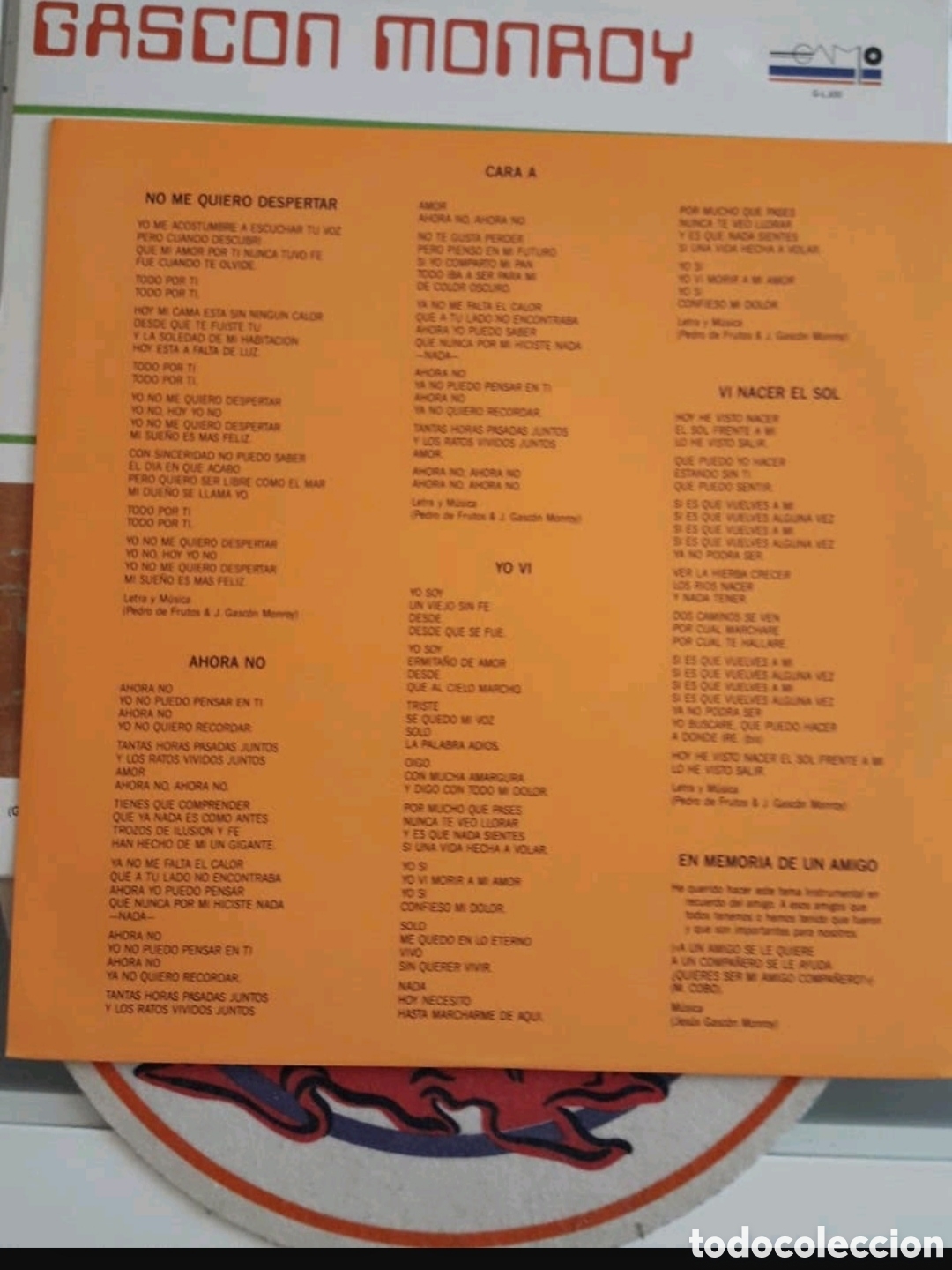 Discos de vinilo: Lp Gascon Monroy. Despertar. SIN USAR - Foto 6