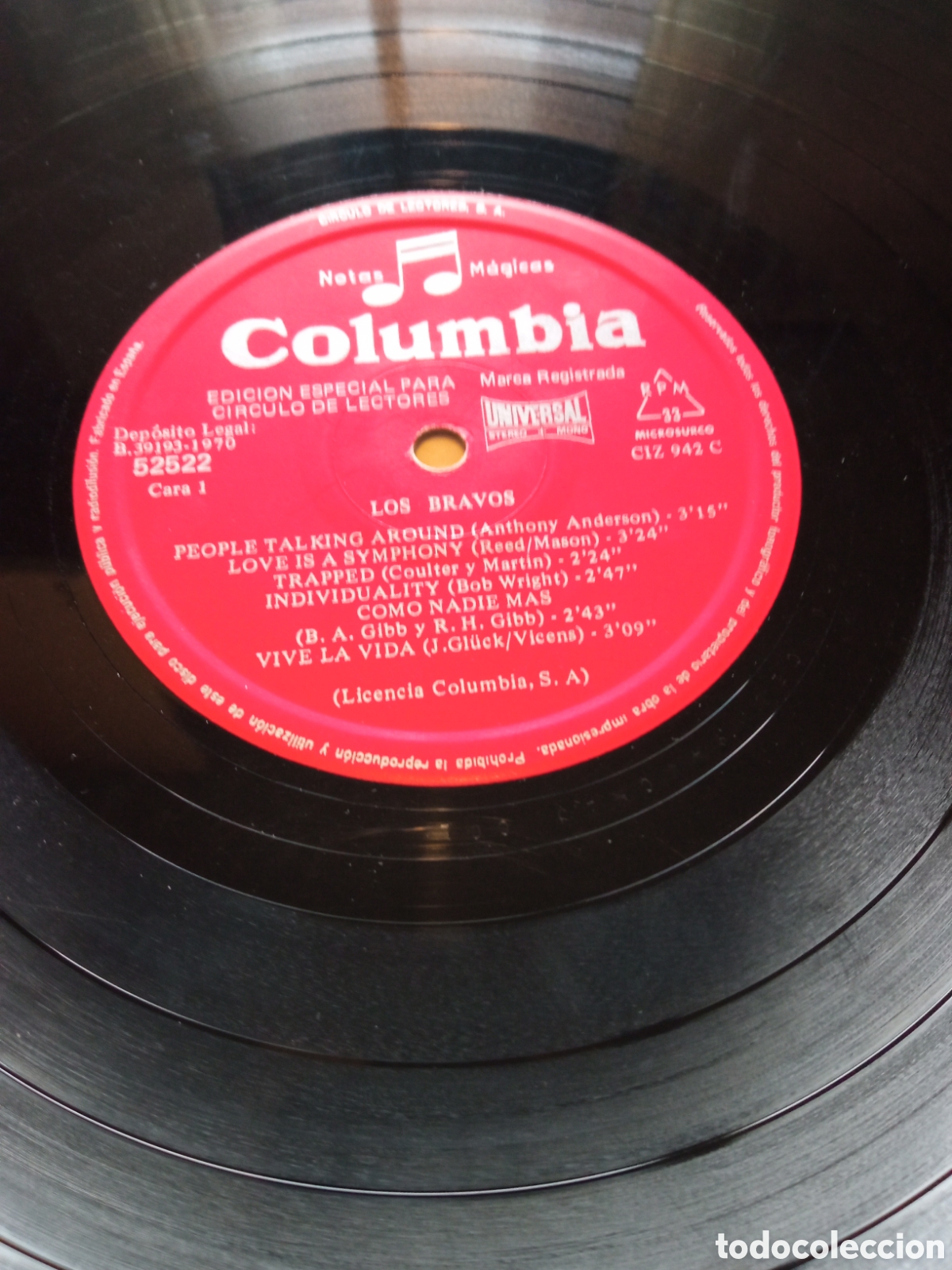 Discos de vinilo: Los Bravos - Same Vinilo - Foto 3