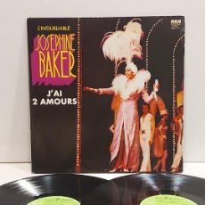 Discos de vinilo: L'INOUBLIABLE JOSÉPHINE BAKER J'AI 2 AMOURS / DOBLE LP GATEFOLD-RCA-1975 / MBC. ***/***. Lote 375134514
