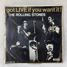 Discos de vinilo: EP THE ROLLING STONES - GOT LIVE IF YOU WANT IT! - FRANCIA - AÑO 1965. Lote 375140624