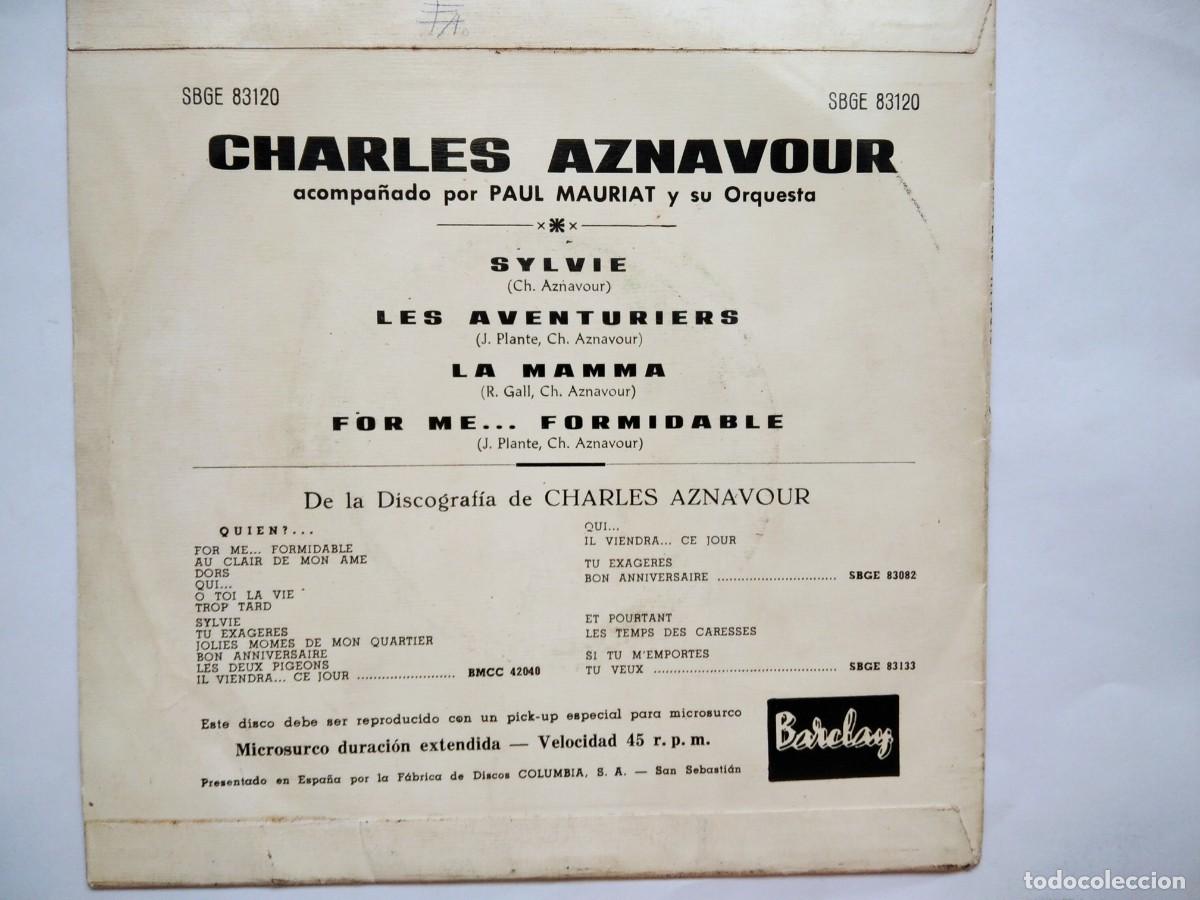 Discos de vinilo: CHARLES AZNAVOUR,SINGLE. - Foto 4