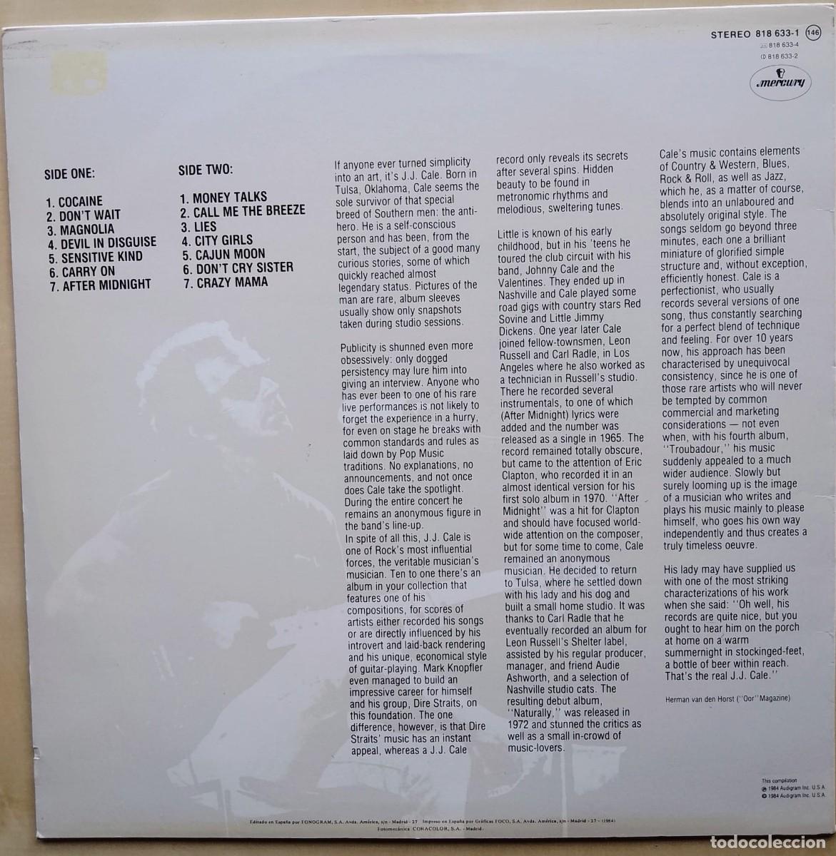 Discos de vinilo: J J CALE - SPECIAL EDITION - LP 1989 -EDICION ESPA&Ntilde;OLA - Foto 2