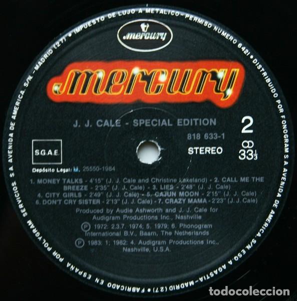 Discos de vinilo: J J CALE - SPECIAL EDITION - LP 1989 -EDICION ESPA&Ntilde;OLA - Foto 4