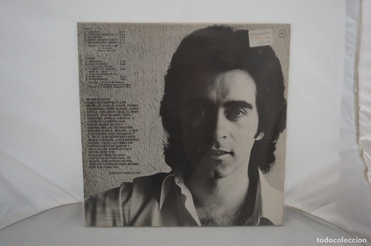 Discos de vinilo: Vinilo LP - MANOLO SANLUCAR - CANDELA - Foto 3