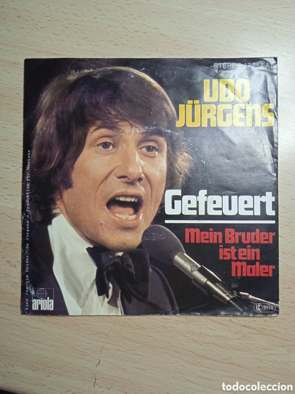 Discos de vinilo: Single 7&rdquo; Udo J&uuml;rgens.germany. - Foto 1