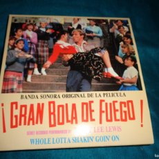 Disques de vinyle: ¡ GRAN BOLA DE FUEGO ¡ JERRY LEE LEWIS. BSO. POLYDOR, 1989. PROMOCIONAL. IMPECABLE(#). Lote 375371739