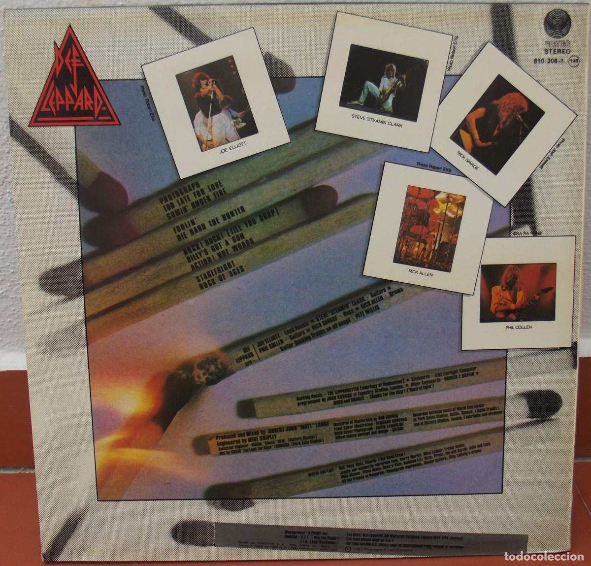 Discos de vinilo: LP Def Leppard Pyromania - Foto 2
