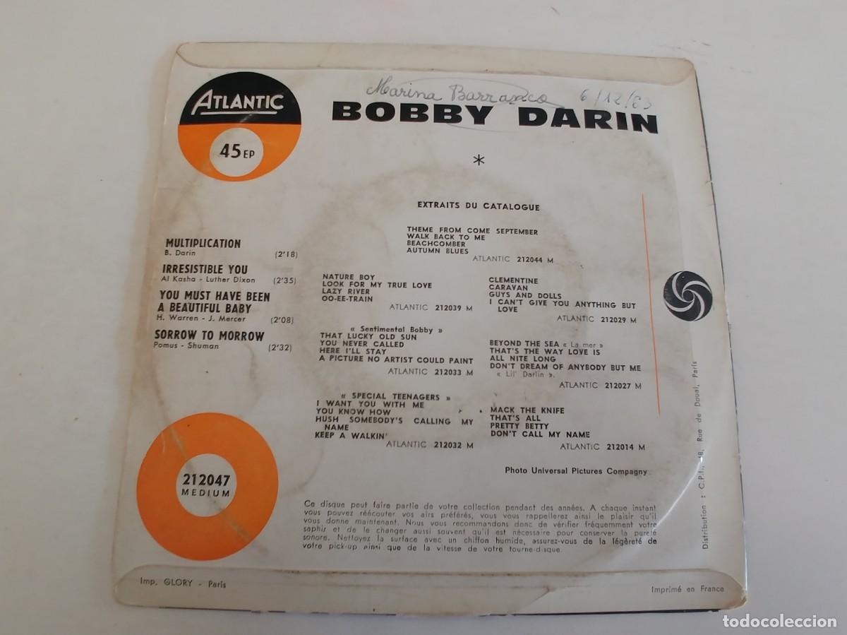 Discos de vinilo: BOBBY DARIN-EP MULTIPLICATION +3-FRANCES - Foto 2