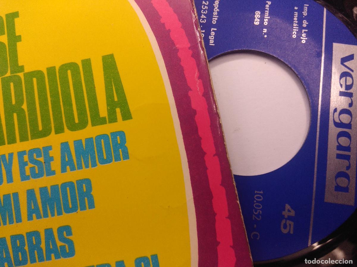 Discos de vinilo: JOSE GUARDIOLA/PALABRAS/SINGLE. - Foto 2