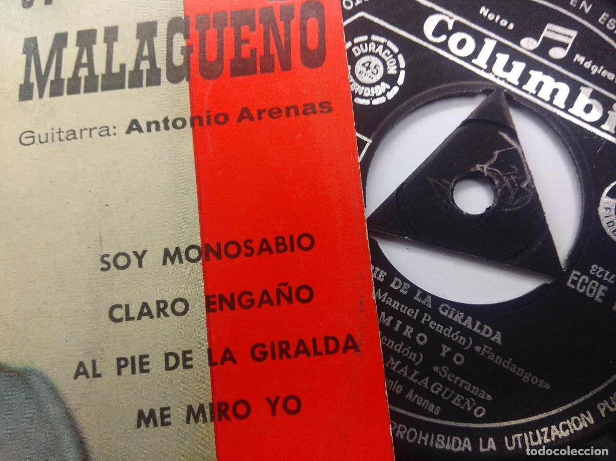 Discos de vinilo: MANOLO EL MALAGUE&Ntilde;O/SOY MONOSABIO/SINGLE. - Foto 2