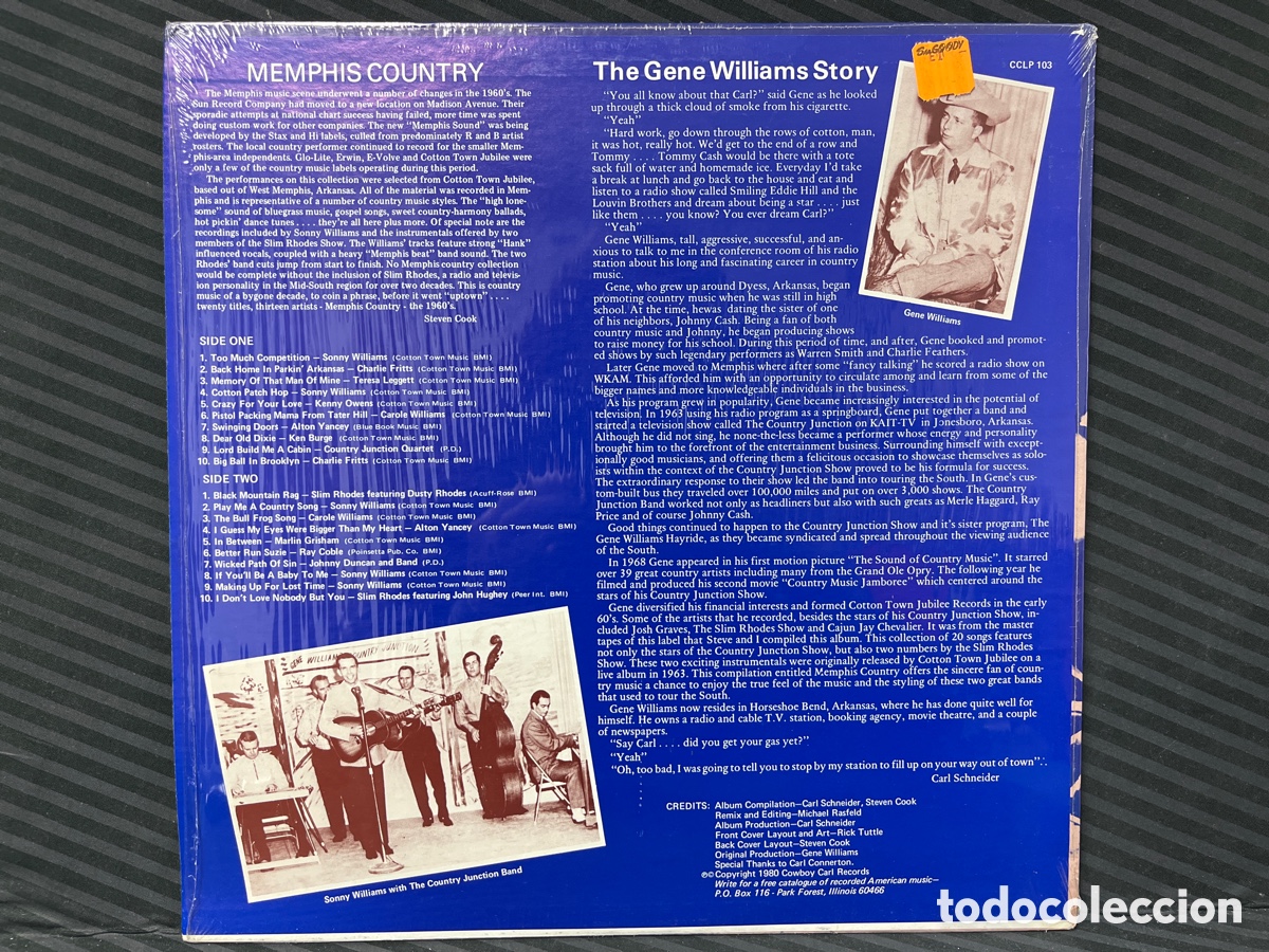 Discos de vinilo: Various - Memphis Country (LP, Comp) - Foto 2