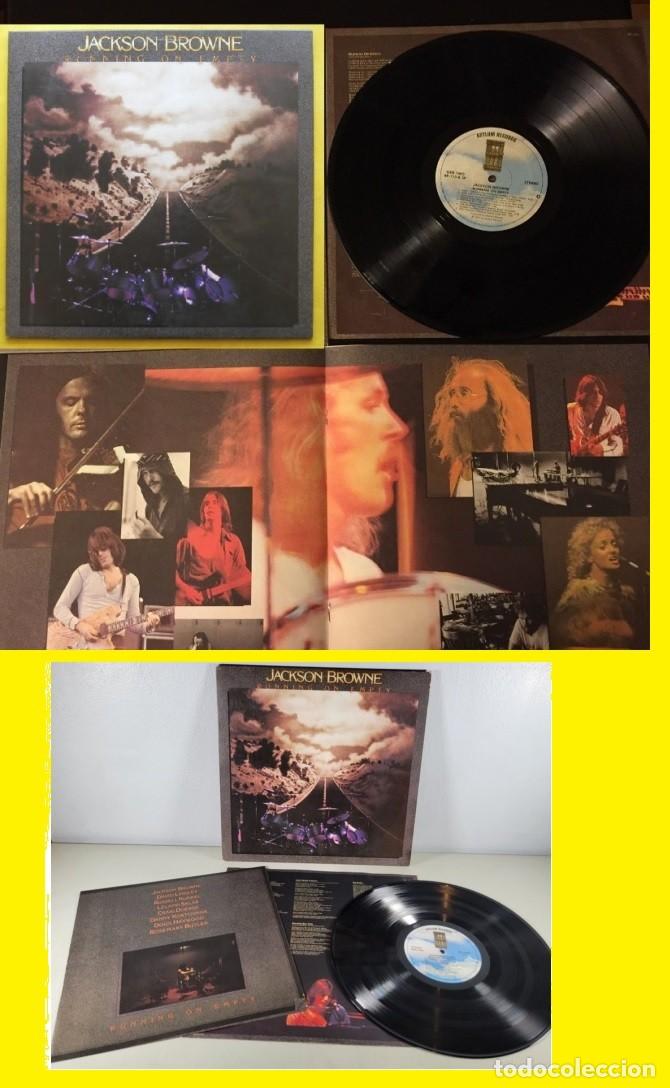 Discos de vinilo: JACKSON BROWNE - RUNNING ON EMPTY 77 STAY ! COMPLETA EDIT JAPAN + LIBRETO 8 PAG + INSERTO, IMPECABLE