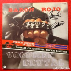 Discos de vinilo: BARÓN ROJO LP FIRMADO - VOLUMEN BRUTAL ORIGINAL EN INGLÉS. AÑO 1982. Lote 375827634