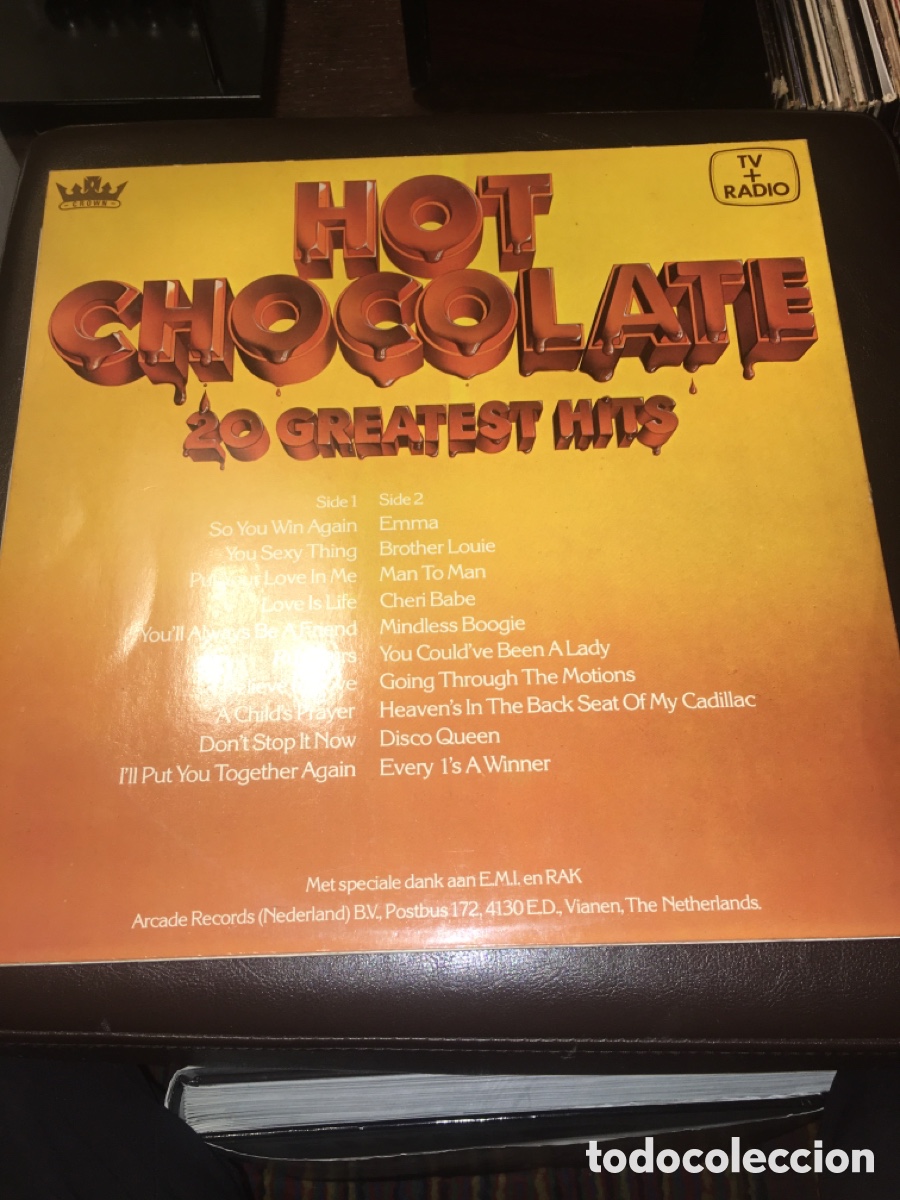 Discos de vinilo: Hot chocolate 20 greatest hits lp - Foto 2