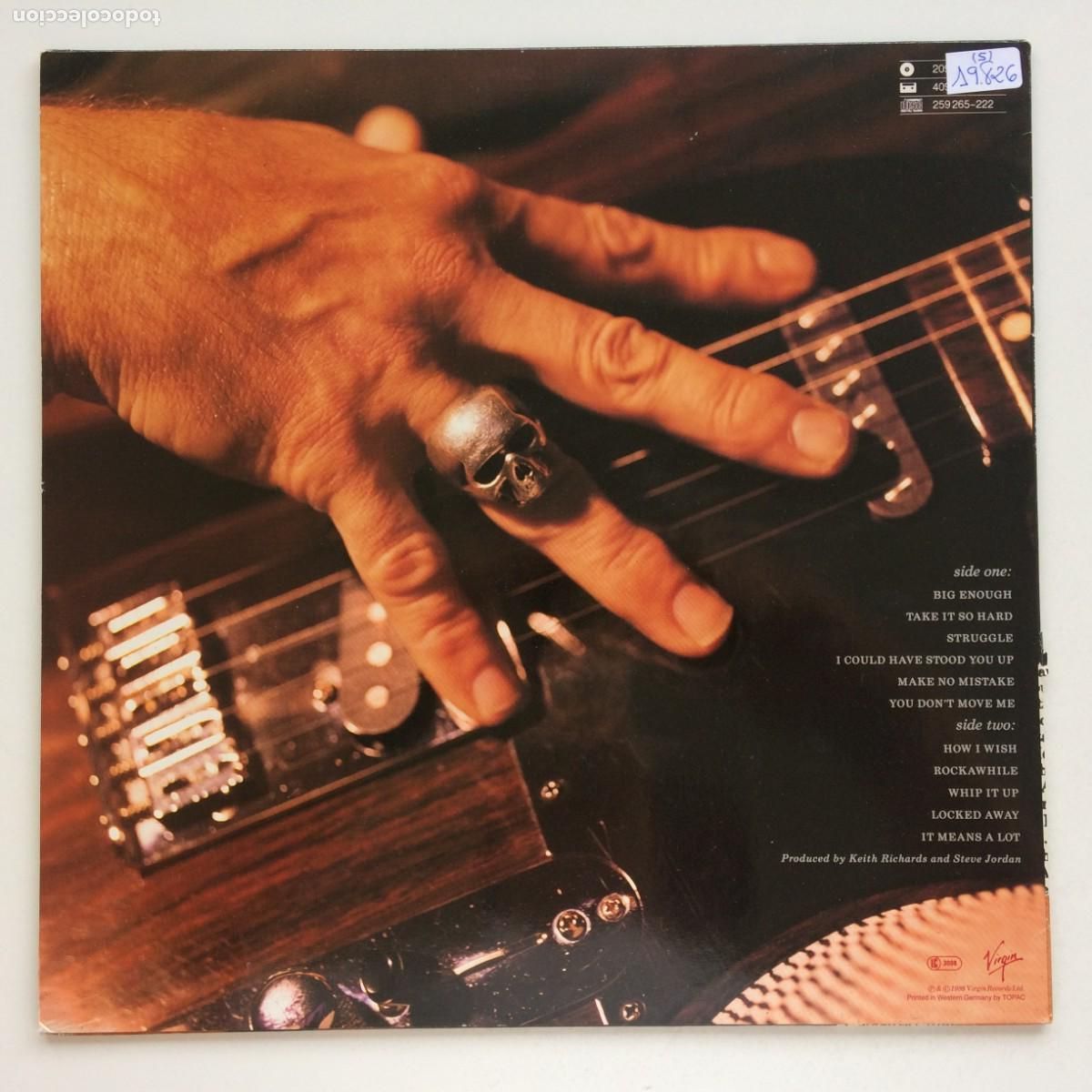 Discos de vinilo: Keith Richards &lrm;&ndash; Talk Is Cheap , Germany 1988 Virgin* - Foto 2