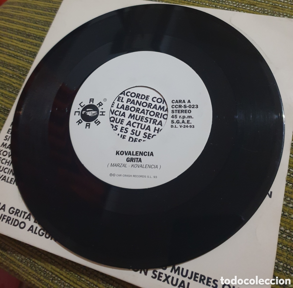 Discos de vinilo: Kovalencia - grita. Car crash - Foto 2