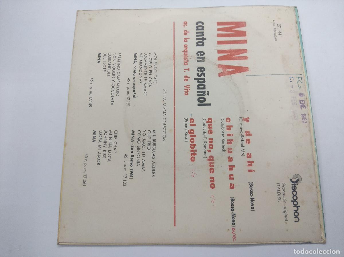 Discos de vinilo: MINA/Y DE AHI/SINGLE. - Foto 3