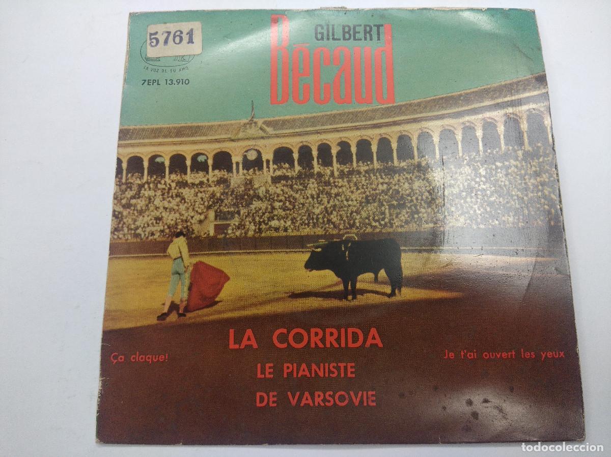 Discos de vinilo: GILBERT BECAUD/LA CORRIDA/SINGLE. - Foto 1