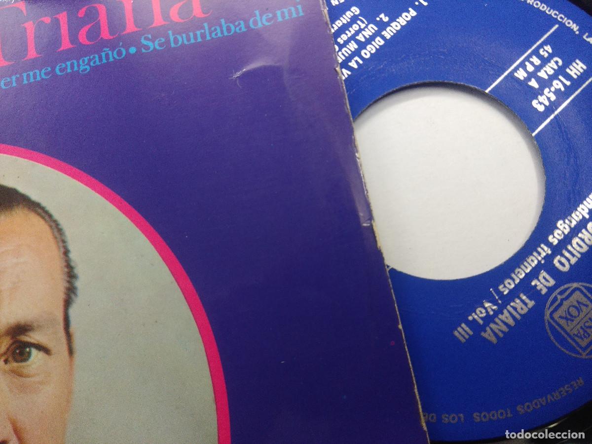 Discos de vinilo: FANDANGOS/GORDITO DE TRIANA/SINGLE. - Foto 2