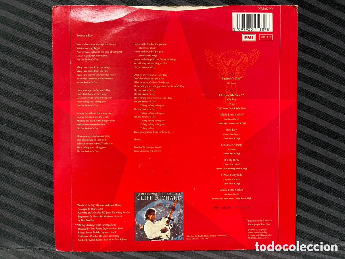 Discos de vinilo: Cliff Richard - Saviours Day (7&rdquo;, Single) - Foto 2