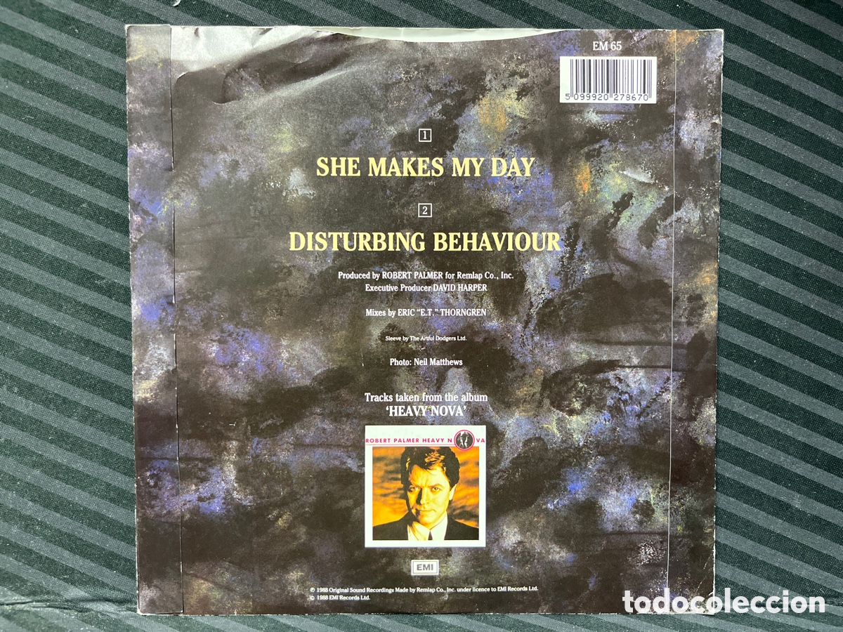 Discos de vinilo: Robert Palmer - She Makes My Day (7&rdquo;, Single) Ed. UK - Foto 2