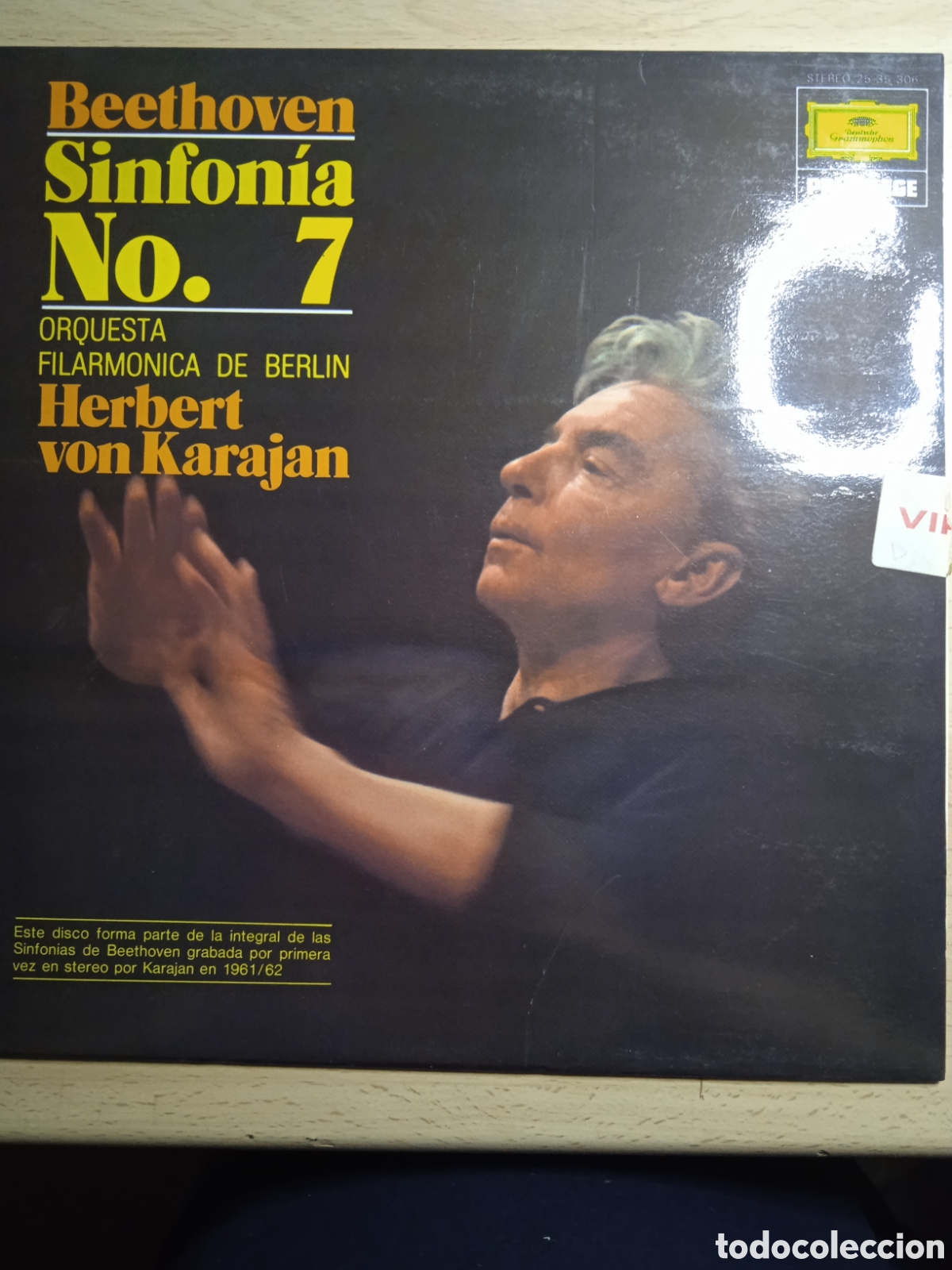 Discos de vinilo: LP Beethoven sinf&oacute;nia N7.karajan. - Foto 1