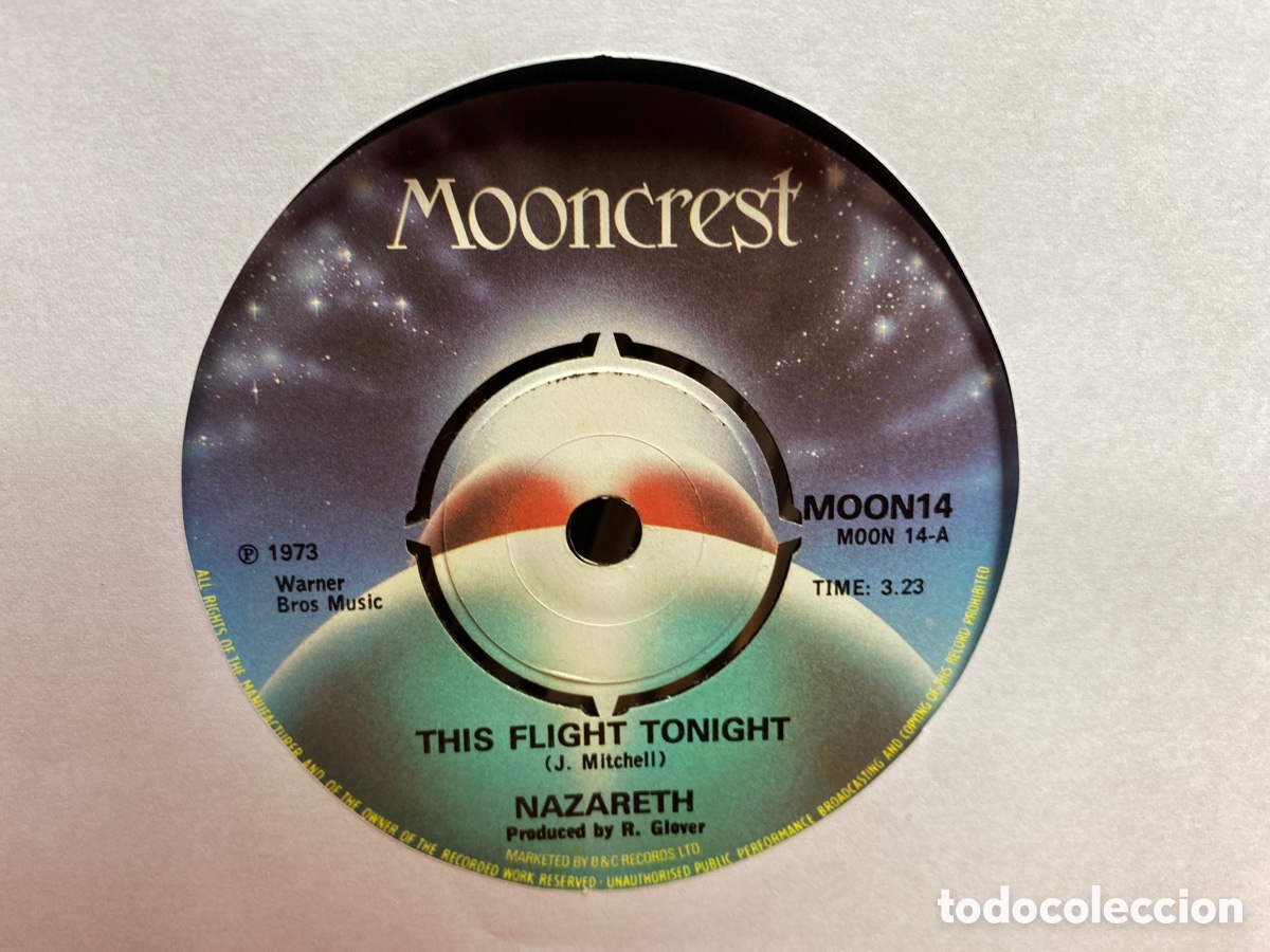 Discos de vinilo: Nazareth - This Flight Tonight (7&rdquo;, Single) Ed. UK 1973 - Foto 2