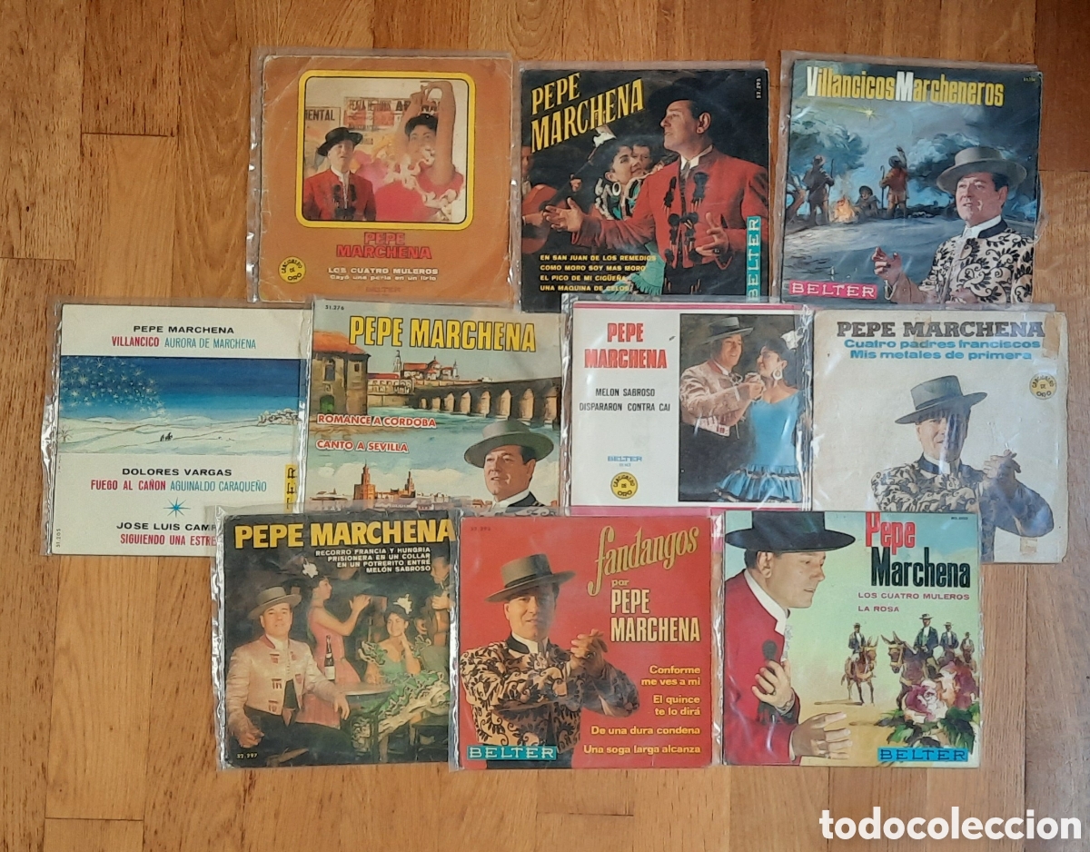 Discos de vinilo: 10 SINGLES / EPs / PEPE MARCHENA - Foto 1