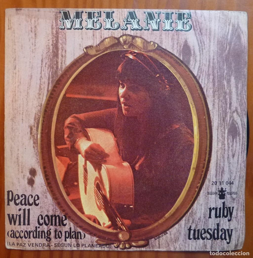 Discos de vinilo: MELANIE / PEACE WILL COME / 1970 / SINGLE - Foto 1