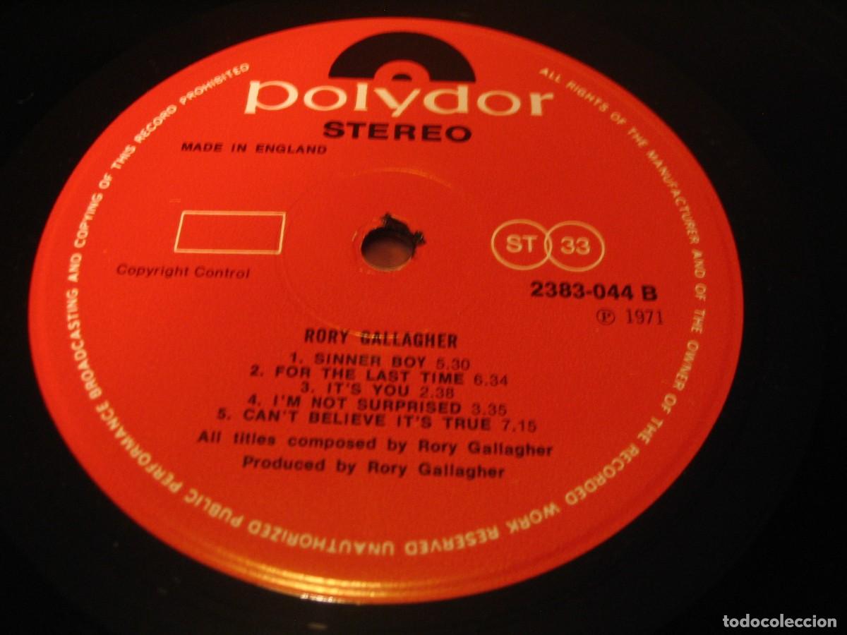 Discos de vinilo: RORY GALLAGHER LP SAME POLYDOR ORIGINAL UK 1971 - Foto 11