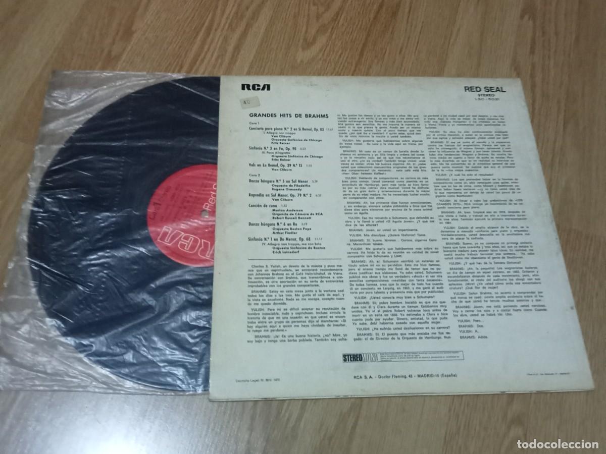 Discos de vinilo: Lp grandes hits Brahms - Foto 2