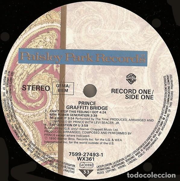 Discos de vinilo: Prince &ndash; Graffiti Bridge-EUROPE-1990-LP - Foto 5