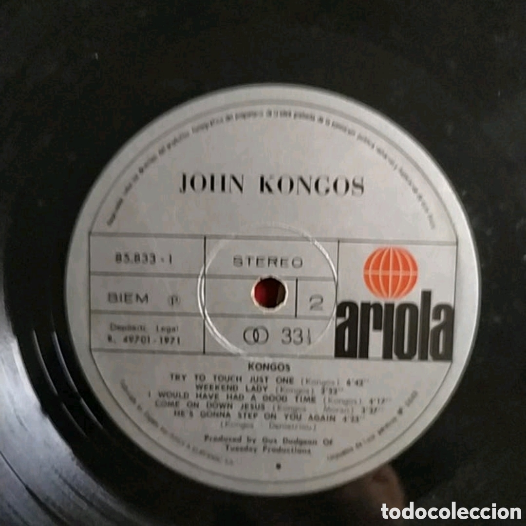 Discos de vinilo: Lp John Kongos. Kongos - Foto 6