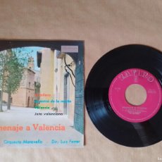 Discos de vinilo: VINILO HOMENAJE A VALENCIA ORQUESTA MARAVELLA. EP 45RPM 7 PULGADAS. Lote 376246879
