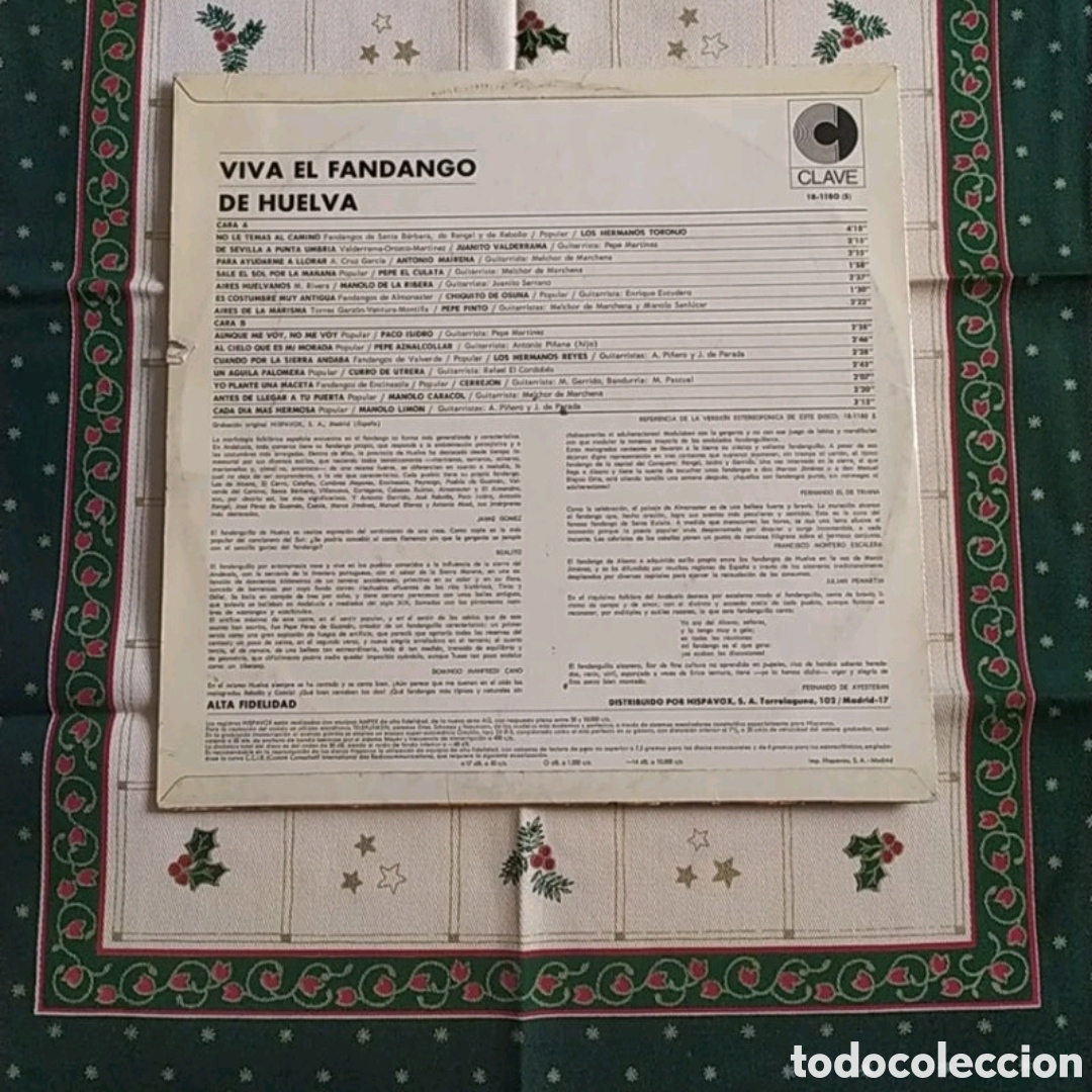 Discos de vinilo: Lp Viva el Fandango de Huelva - Foto 2