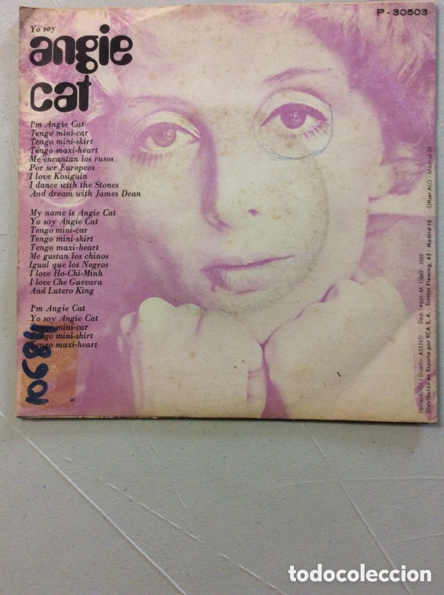 Discos de vinilo: Angie Cat. Quiero volver a so&ntilde;ar. - Foto 2