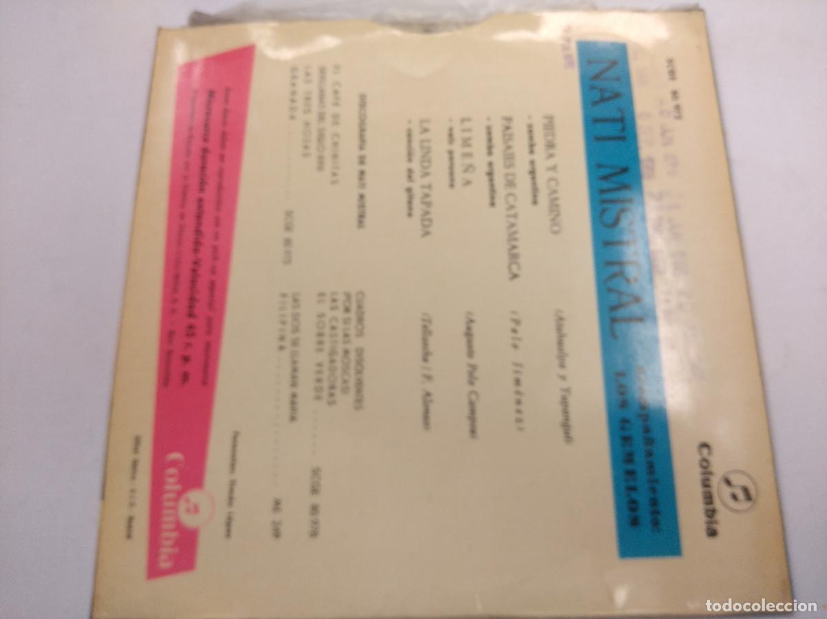 Discos de vinilo: NATI MISTRAL/PIEDRA Y CAMINO/SINGLE. - Foto 3