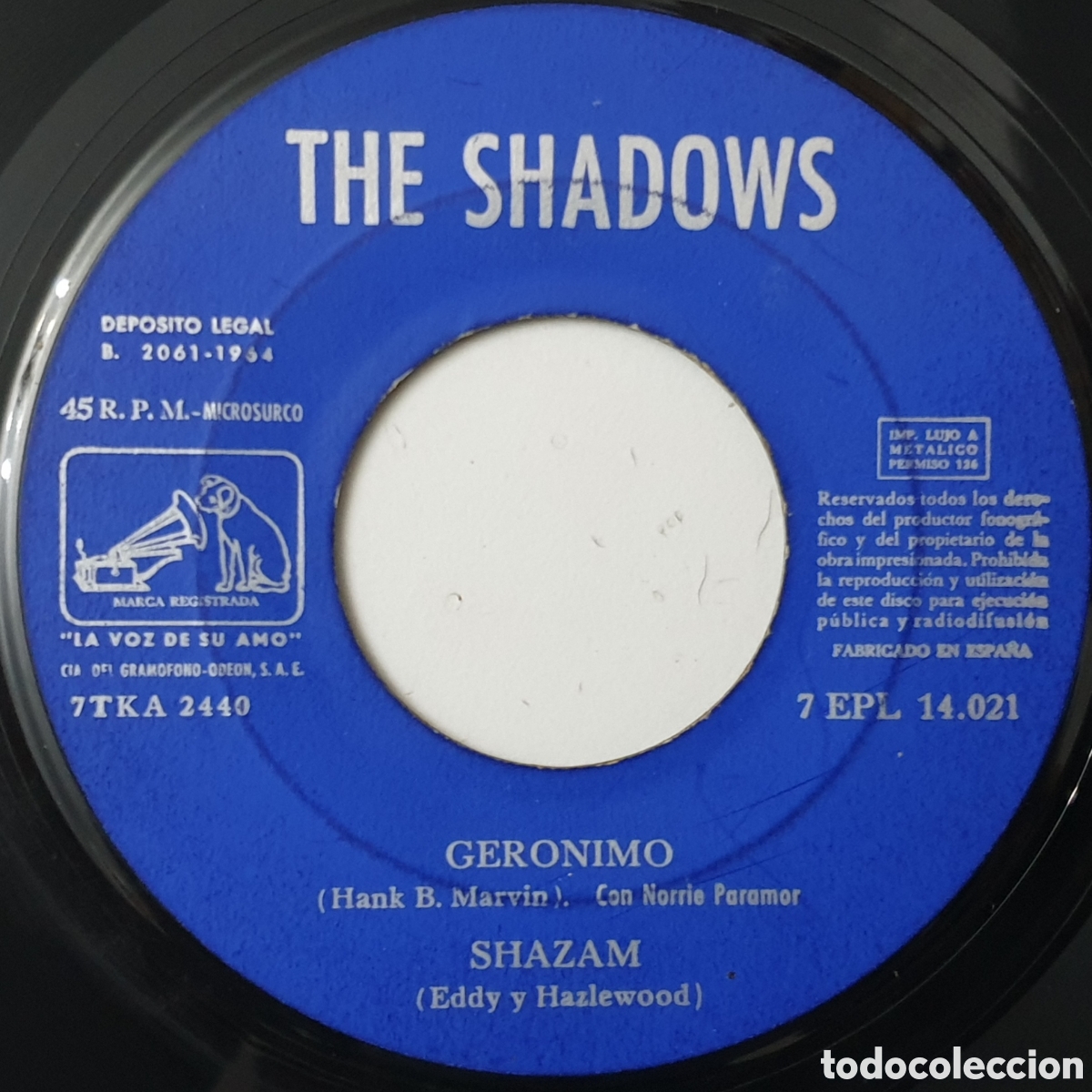 Discos de vinilo: EP THE SHADOWS - Geronimo/+3 (Espa&ntilde;a - EMI - 1964) - Foto 4