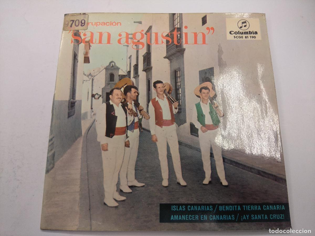 Discos de vinilo: AGRUPACION SAN AGUSTIN/ISLAS CANARIAS/SINGLE CON LIBRETO. - Foto 1