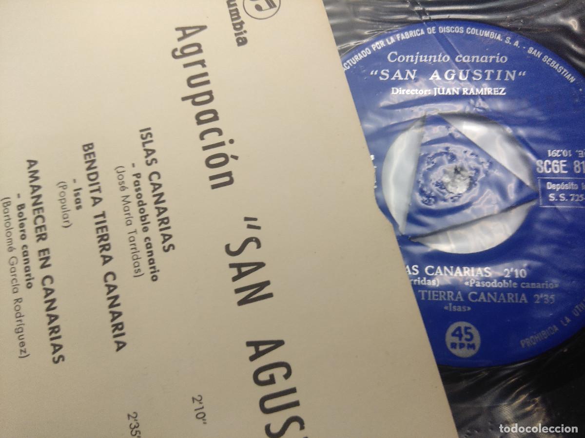 Discos de vinilo: AGRUPACION SAN AGUSTIN/ISLAS CANARIAS/SINGLE CON LIBRETO. - Foto 3