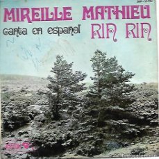 Discos de vinilo: MIREILLE MATHIEU CANTA EN ESPAÑOL - RIN RIN / NAVIDADES BLANCAS / PETIT PAPA NOEL / GLORIA - 1968. Lote 376503519