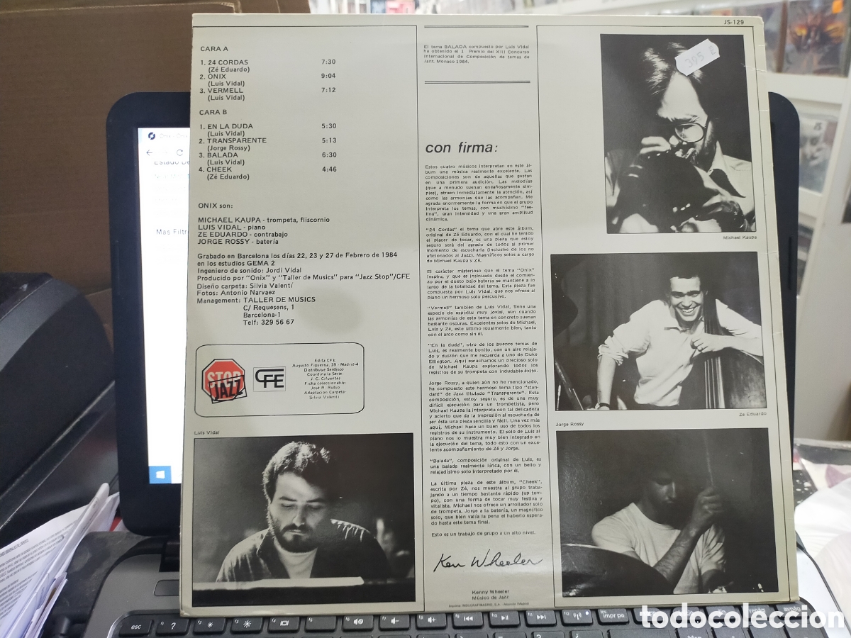 Discos de vinilo: Onix LP jazz de Espa&ntilde;a 1984 - Foto 2