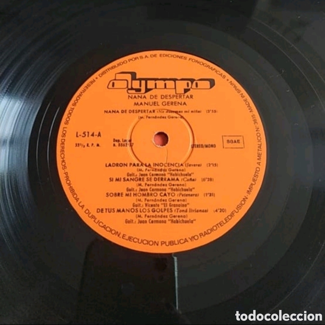 Discos de vinilo: Lp Manuel Gerena. Nana de despertar - Foto 3