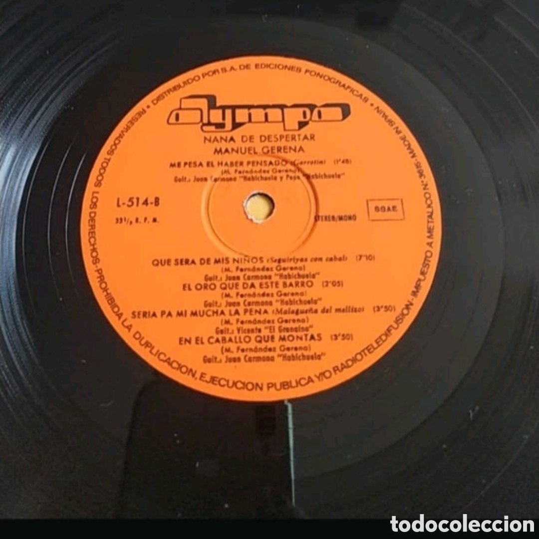 Discos de vinilo: Lp Manuel Gerena. Nana de despertar - Foto 4
