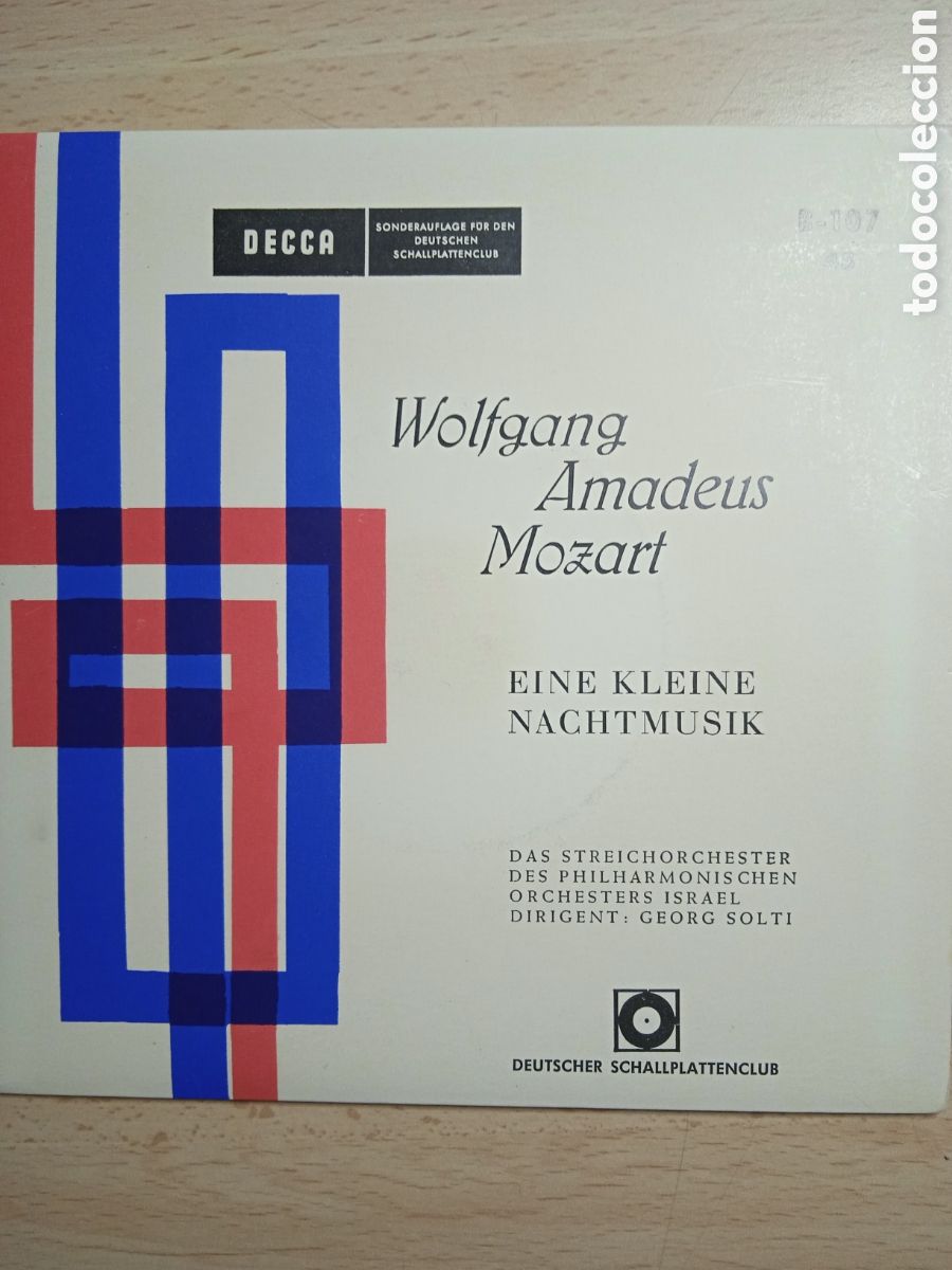 Discos de vinilo: Single 7&rdquo; Mozart.Germany.Serenade G-dur. - Foto 1