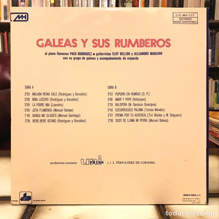 Discos de vinilo: Galeas y sus Rumberos en Playamar. - Foto 2