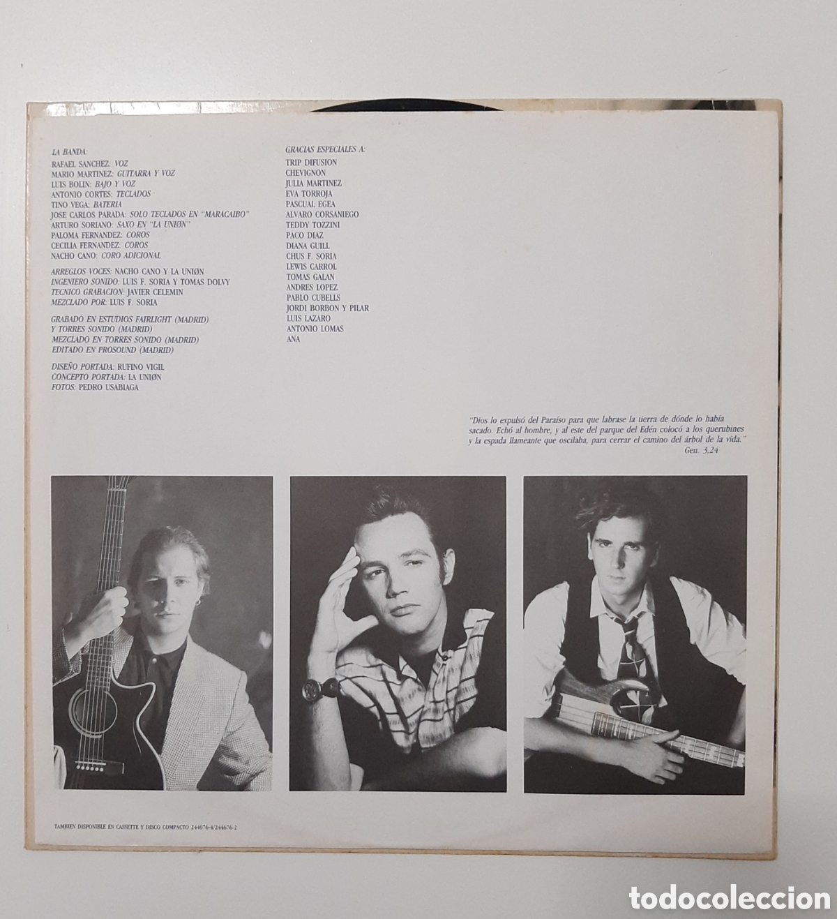Discos de vinilo: LA UNION &rdquo;VIVIR AL ESTE DEL EDEN&rdquo; VINILO - Foto 2