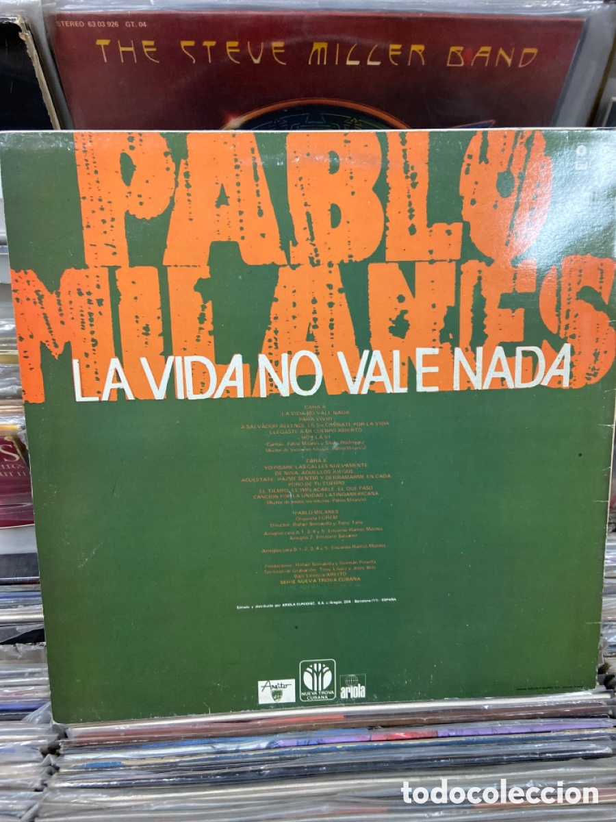 Discos de vinilo: Pablo Milan&eacute;s la vida no vale nada - Foto 2