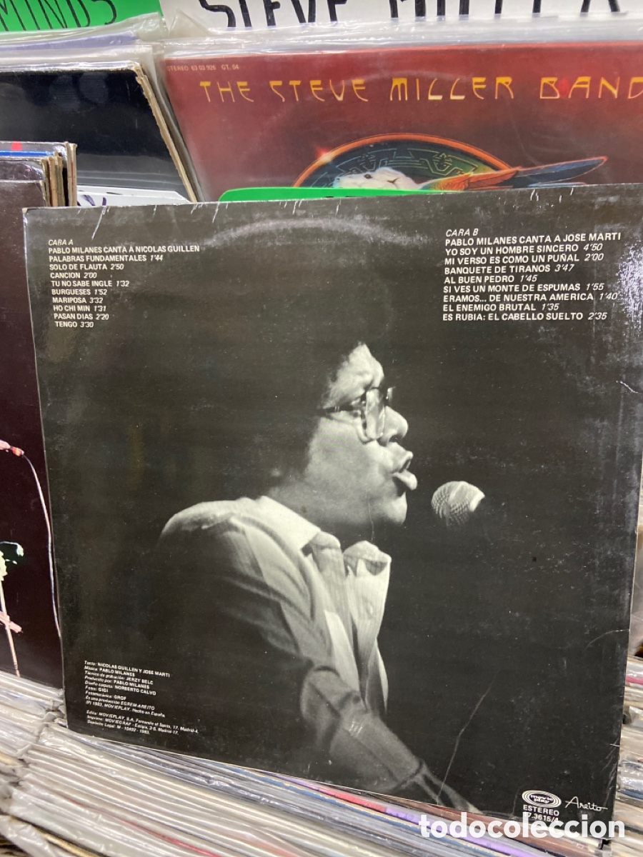 Discos de vinilo: Pablo Milan&eacute;s a los poetas cubano - Foto 2