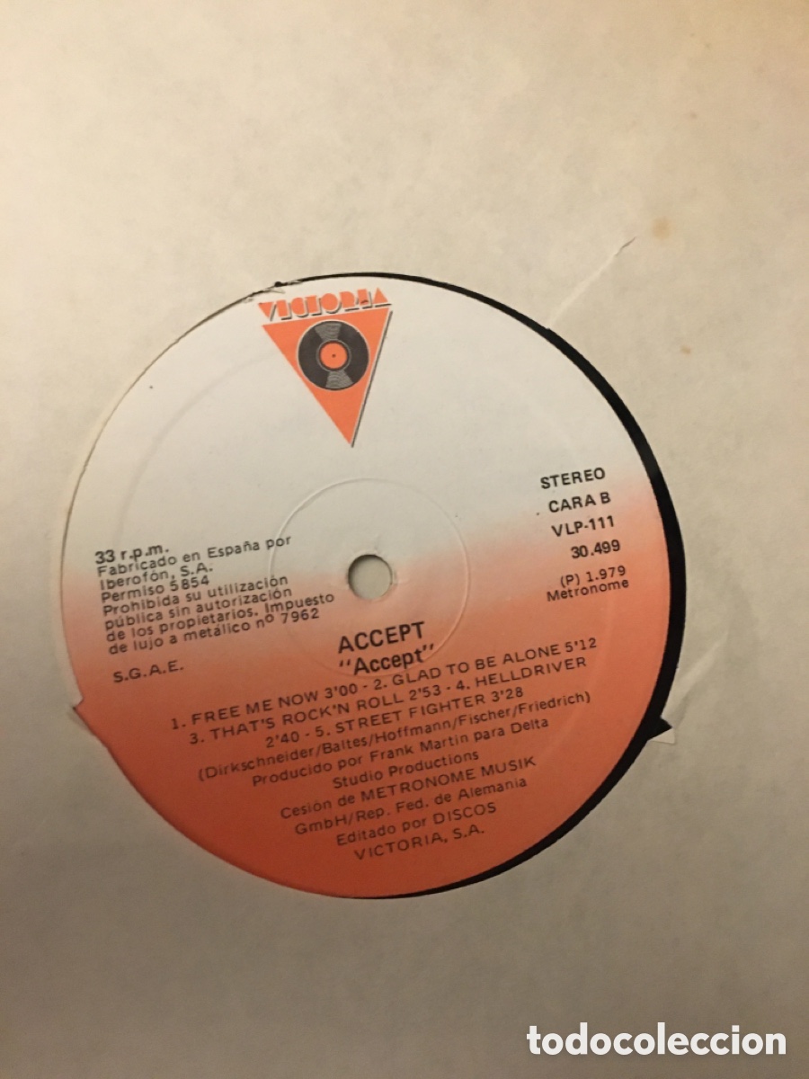 Discos de vinilo: Accept - Accept Lp - Foto 5